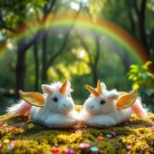 White Unicorn Slippers