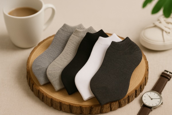 Ankle Socks Combo (Pack of 5) | Soft Cotton Low Cut Invisible Socks | Multicolor Casual No Show Socks for Daily Wear